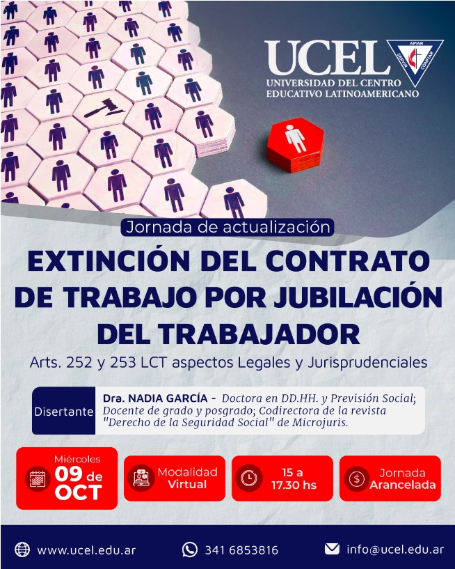 Jornada de actualización: Extinción del contrato de trabajo por jubilación del trabajador - 09/10/2024